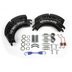 12-1/4" x 5" Quick Change Brake Shoe Kit, Includes Two Shoes and Hardware