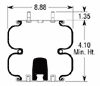 Air Bag, Replaces Ridewell 1003586948C Air Spring