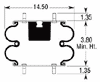 Air Bag, Replaces Granning 1015, Hendrickson Trailer S3184