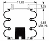 8033 - Hendrickson Trailer S14487 (Ride Bag) Air Bag