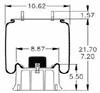 9177 - Hendrickson Trailer S2065, Neway 90557003 Air Bag
