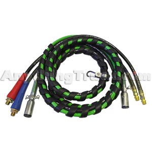 PTP 123WAY 12' 3-Way Air Brake Hose and ABS Cable Assy