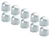 10 Pack of 1.5" x 1.5" Stainless Steel Lug Nut Covers