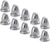 10 Pack of 33mm x 2-1/8" Stainless Steel Lug Nut Covers With Flange