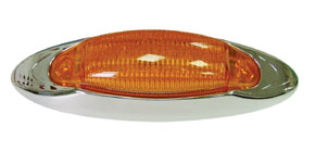 Pro LED 6.7 Inch Oval Marker Light with Amber Stripe Lens
