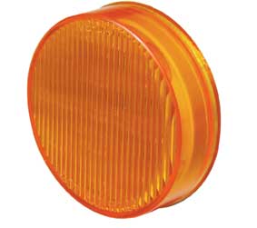 Pro LED 250YS Yellow 2-1/2" Round LED Clearance Light with Stripe Lens