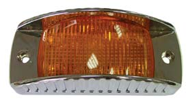 Pro LED 380Y Yellow LED Marker Light with Chrome ABS Guard