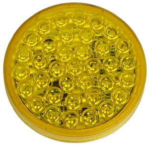 Pro LED Amber 4" Round Strobe Light (Secondary) - 10-30 VDC