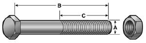 1/2"-20 Bolt Assembly with Nut and Washers, Grade 8