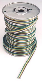 4-Way Bonded Parallel Wire, 16 Gauge Brown-Green-Yellow-White (Order Feet Needed)