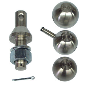1-7/8", 2", and 2-5/16" Stainless Steel Convert-A-Ball Kit, 1" Shank
