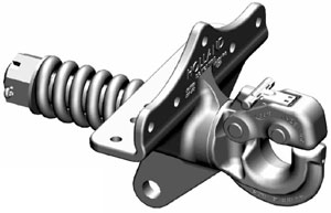 SAF Holland PH-30SB41 15-Ton Swivel Type Pintle Hook with Spring Cushion, Bolt-Under Mounting System