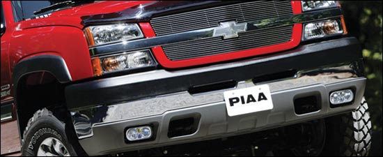 PIAA P4000 light kit installed on a 2005 Chevy Silverado