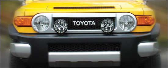 Vehicle specific PIAA driving light kit for 2007-2008 Toyota FJ Cruiser SUVs