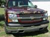 Chevy Silverado with a Mossy Oak bug shield
