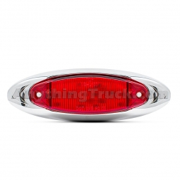 Pro LED 181R 6.7-Inch Oval LED Marker Light with Red Stripe Lens