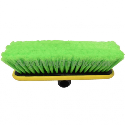 10" Green Extra Soft Bi-Level Wash Brush on a Two Sided Plastic Block