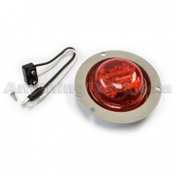 Truck-Lite 10079R Flange-Mounted 2.5" Red LED Clearance/Marker Light, high Profile, PC Rated