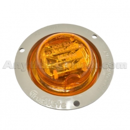 Truck-Lite 10279Y Flange-Mounted Yellow LED 2.5" Clearance/Marker Light, Uses Standard Plug