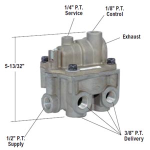 Bendix 065146X BP-R1Brake Proportioning Relay Valve - 5.5 PSI Crack Pressure Bendix 065146X BP-R1Brake Proportioning Relay Valve - 5.5 PSI Crack Pressure