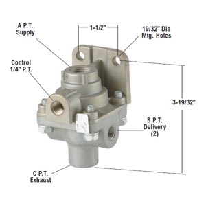 Bendix 229505X LQ-2 Limiting/Quick Release Valve Bendix 229505X LQ-2 Limiting/Quick Release Valve