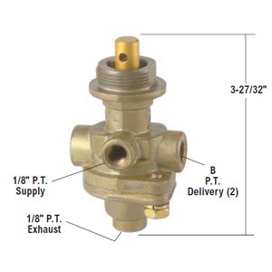 Bendix 287238RX PP-8 Push/Pull Valve, 1/8" NPT Delivery Ports Bendix 287238RX PP-8 Push/Pull Valve, 1/8" NPT Delivery Ports