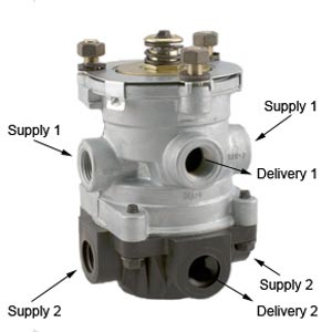 Haldex KN22150 Dual-Circuit Foot Operated Service Brake Control Haldex KN22150 Dual-Circuit Foot Operated Service Brake Control