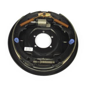12" x 2" LH Dexter 7K Hydraulic, Uni-Servo Brake with 5-Bolt Backing Plate 12" x 2" LH Dexter 7K Hydraulic, Uni-Servo Brake with 5-Bolt Backing Plate