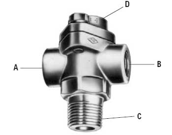 Bendix 278598N DC-4 Double Check Valve - Three 3/8" NPT & One 1/4" NPT Bendix 278598N DC-4 Double Check Valve - Three 3/8" NPT & One 1/4" NPT