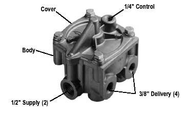 Bendix 109264X R-12P Pilot Relay Valve Bendix 109264X R-12P Pilot Relay Valve