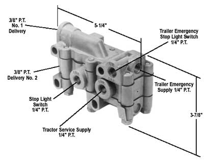 Bendix 288301X TP-4 Tractor Protection Valve Bendix 288301X TP-4 Tractor Protection Valve