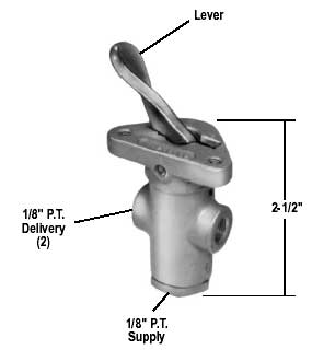 Bendix 229635X TW-1 Lever Operated Control Valve Bendix 229635X TW-1 Lever Operated Control Valve
