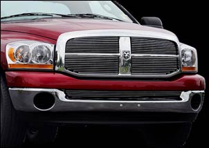Polished Billet Grille by Carriage Works - 2006-2008 Dodge Ram Replacement Polished Billet Grille by Carriage Works - 2006-2008 Dodge Ram Replacement