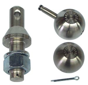 1-7/8" and 2" Stainless Steel Convert-A-Ball Kit, 1" Shank 1-7/8" and 2" Stainless Steel Convert-A-Ball Kit, 1" Shank