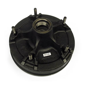 Demountable Hub/Drum for Dexter Axles, with Bearing Cups and Wheel Studs, 9/16" Studs, Grease Demountable Hub/Drum for Dexter Axles, with Bearing Cups and Wheel Studs, 9/16" Studs, Grease
