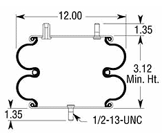 Firestone W01-358-7344 Air Bag, Replaces Load Air P10-755C Air Spring