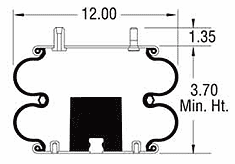 Firestone W01-358-7446 Air Bag, Replaces Hendrickson Trailer S3798 Air Spring