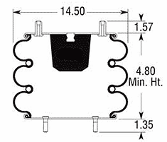 Firestone W01-358-7846 Air Bag, Replaces Hendrickson Trailer S7853 Air Spring