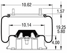 Firestone W01-358-8052 Air Bag, Replaces Hendrickson B12514-012 and Watson & Chalin AS-0039