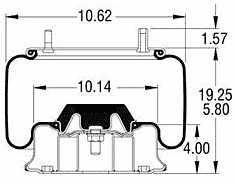 Firestone W01-358-8053 Air Bag, Replaces Neway 90557098 Air Spring