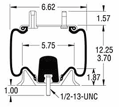 AB1DK10D-8997 Air Spring, Replaces Firestone W01-358-8997