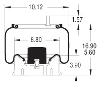 889270 Air Bag, Replaces S20010 Hendrickson Trailer HT230T