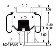 Firestone W01-358-9325 Air Bag, Replaces Neway 90557149 Air Spring