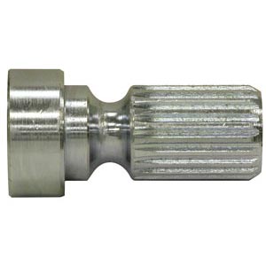 Buyers Products 3001895 Roll Tarp Universal Joint Male Stub Shaft, 21 Spline x 1-13/16", Zinc Plated