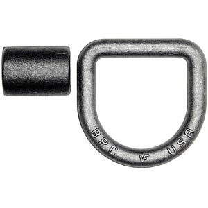 Forged D-Ring with Weld-On Mounting Bracket, 5/8" Dia. Ring, 6,130 lbs. WLL