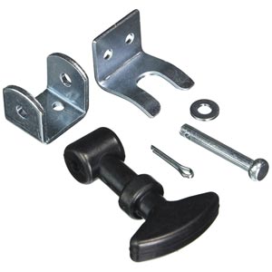 Buyers Products WJ202 2-1/2" Mini Easy Grip Rubber Hood Catch With Bracket