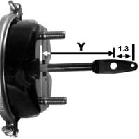 Air Brake Service Chamber Pushrod Measurement