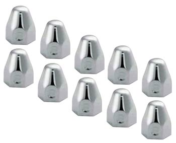 10 Pack of 1-1/2" x 2" Stainless Steel Lug Nut Covers