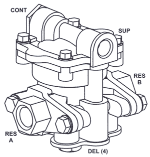 Genuine Sealco 110170 Spring Brake Control Valve, Supply & Control Ports 90 Degrees From Res Ports