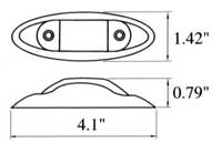 Pro LED 167 Series red marker light measurement